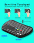 iPazzPort Bluetooth Mini Keyboard with Touchpad, 2.4G Mini Wireless Keyboard and Mouse, RGB Backlit