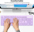 Rii RK907 10/8 7 Ultra-Slim Compact USB Wired Keyboard for Mac and PC,Windows / / Vista/XP(Purple)