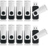 MECHEER 4GB USB Flash Drive 10 Pack, Swivel Memory Stick Thumb Drives with