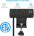 CCCEI 3 1200J. 125V 12A 1500W. Outlet Desk Clamp Power Strip with USB Ports, Desktop Power Strip Surge Protector Table