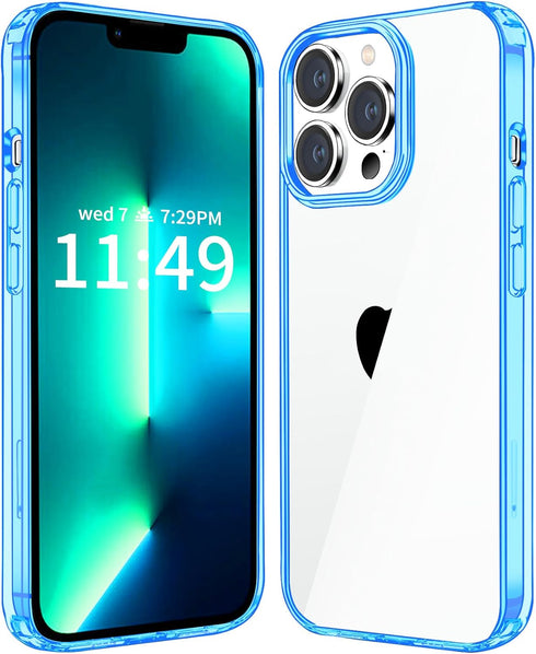 JJGoo Clear Case Compatible with iPhone 13 Pro Max, Transparent Shockproof Hard PC Back Protective Cover