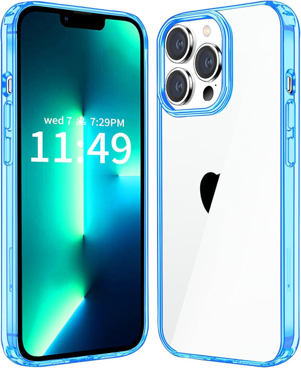 JJGoo Clear Case Compatible with iPhone 13 Pro Max, Transparent Shockproof Hard PC Back Protective Cover