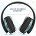 TUINYO Wireless Headphones Over Ear, Bluetooth Headset with Microphone, Foldable Stereo Wireless, Lightweight, Silver
