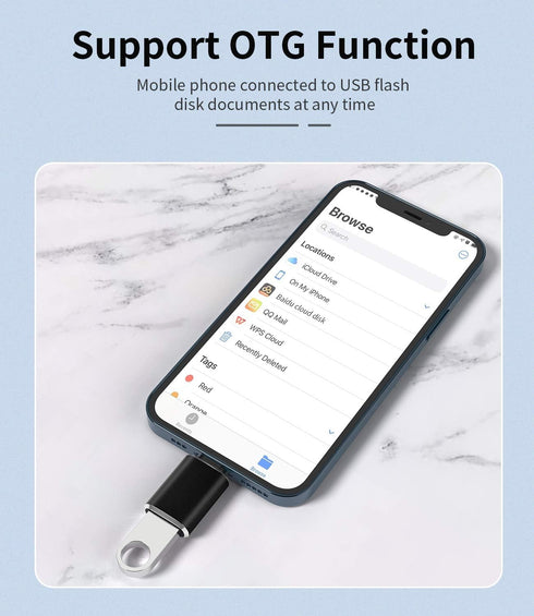 Iphone OTG Adapter Camera Card Reader Lightning to USB Flash Drive Keyboard Mouse MIDI Hub Dongle Compatible with Apple 11 12 13 Pro Max Mini XR X XS 7 SE 8 Plus Ipad Air Piano Data Sync Converter