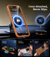 JUESHITUO iPhone 15 Pro Case, Orange, 6.1", Mil-Grade Shockproof, Translucent Matte, MagSafe & Camera Lens Protection.
