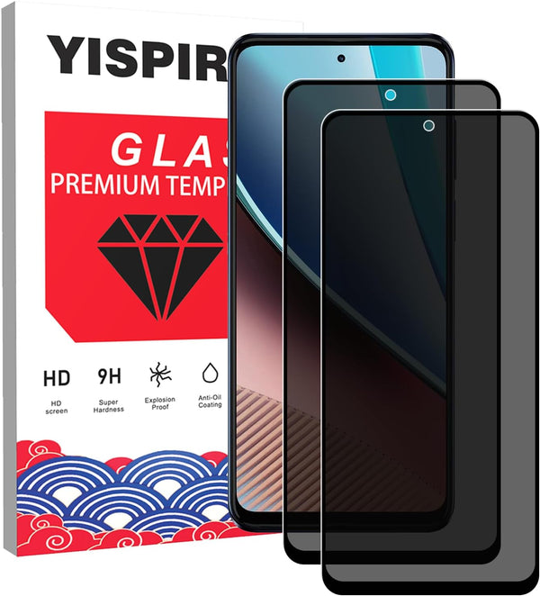2 Pack Privacy Screen Protector for Motorola Moto G Stylus 2023, 9H Hardness, Anti Spy Tempered Glass