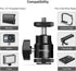 SmallRig 1/4" Camera Hot Shoe Mount, Ballhead Tripod with Additional 1/4" Screw, 2pcs Pack - 2059