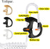 Replacement Soft Silicone Eardud Earmold for Walkie Talkie Audio Kit, Air Acoustic Tube Earpiece Headset (Medium,