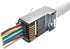 Shielded RJ45 Cat6/Cat6a Connectors - Gold Plated Pass Through 23AWG Modular Plugs (60 PCS)