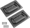 2Pcs Recessed Spring Loaded Speaker Handles, 5.1" x 3.15" Chest Cabinet Speaker Case Handles in Black