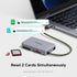 UGREEN 4 16 15, USB C SD Card Reader with SD Card Holder, High-Speed Memory Card Reader Adapter with Card Storage Case