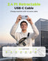CHARCO 45W, 10000mAh Pack 17/16 Portable Charger Power Bank Fast Charging Battery Charger Portable with Retractable USB