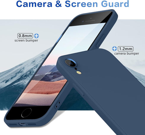 Liquid Silicone Case for Samsung Galaxy S23 Ultra 5G, Full Body Protective, Slim Fit Shockproof Case 6.8in Blue JUS01-28