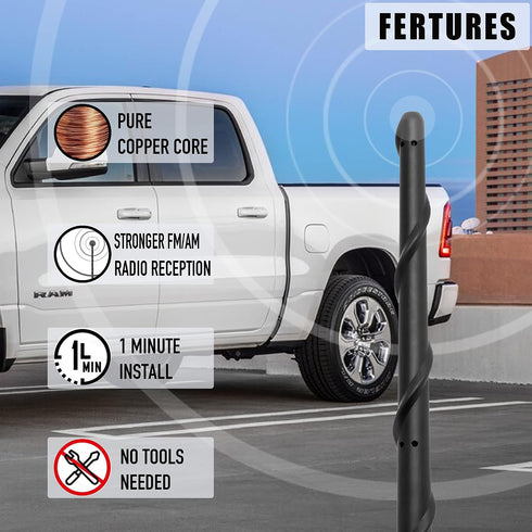 KSaAuto 1500 2500 3500 2009-2026 7 Inch Antenna for Dodge Ram Dodge Ram Truck Accessories, Dodge Ram Classic Warlock