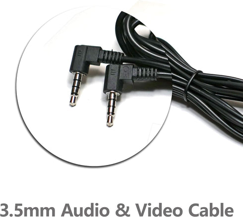 EDO Tech 10ft Long 3.5mm AV Cable for Philips Wonnie Dual Screen Portable DVD Player