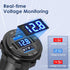 Upgraded 78W 12V USB Outlet Qidoe Charger Socket, 4 Port Dual 30W PD & Quick Charge 3.0 with Voltmeter & 3FT Cable