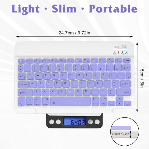 Ultra-Slim Bluetooth Rechargeable Keyboard for Samsung Galaxy S22 S23 Ultra and All Bluetooth Enabled Devices