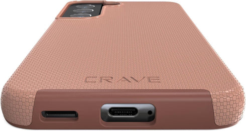 Crave Dual Guard Case for Samsung Galaxy S22, Shockproof Protection Dual Layer Case - Blush