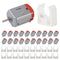 DWEII 20pcs Micro 130 DC Motor Strong Magnetic Brushed Electric DC 3V -12V
