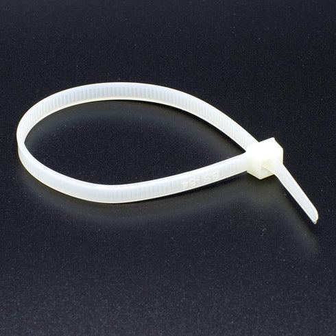 THE CIMPLE CO 7 inch White Nylon Zip Ties (Wire, Cable Ties) - Strong, Indoor and Outdoor Rated, 100 Pack