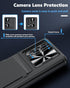 Viaotaily Samsung Galaxy Z Fold 4 Case, Durable Phone Case with Card Holder, Hinge Protection & Screen Protector (Black)