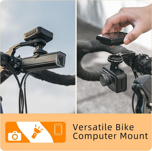 ROCKBROS Out Front Bike Mount, Cycling Computer Mount Compatible with Garmin, Bryton, GoPro