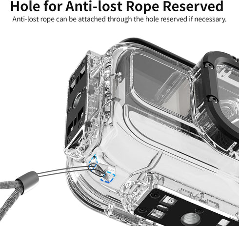 Waterproof Case for Insta360 Ace Pro Action Camera, 60M/197FT Diving Housing Cover Shell