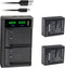 Kastar 2-Pack BLH-1 Battery and LTD2 USB Charger for Olympus OM-D E-M1 Mark II, OM-D EM1 Mark III