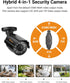 Anlapus 1080P 4 1 IP66 80ft 960H,720P,1080P,5MP,4K Hybrid in Security Camera, HD TVI/CVI/AHD/CVBS Indoor Outdoor CCTV