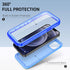 SPORTLINK Compatible with iPhone 12 Pro Max Waterproof Case - Blue Full Body Shockproof Dustproof with Built-in Screen