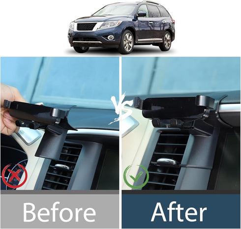Lcojicep Car Navigation Screen Mobile Phone Holder for Nissan Pathfinder 2013-2018 (Left Style B)