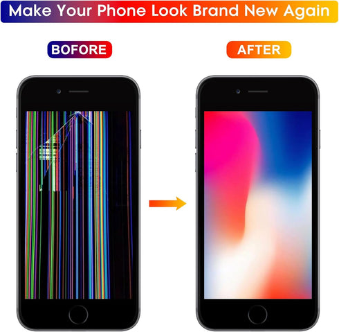 iPhone 6S Screen Replacement 4.7" - LCD Complete Repair Kit with Earpiece, Tools, Black