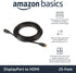 1920x1200, 1080p, 25 Amazon Basics DisplayPort to HDMI Cable, Video and Audio, Uni-Directional, Gold-Plated Plugs