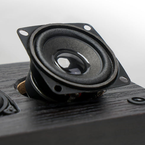 Passive Bookshelf Speakers for Home Theater Surround Sound, Classic Wood Grain for Record Player/Computer/TV, Wall