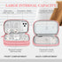 FYY Electronic Organizer Travel Bag, Portable Waterproof Double Layers Pouch for Cable, Charger, Phone, Earphone, Pink