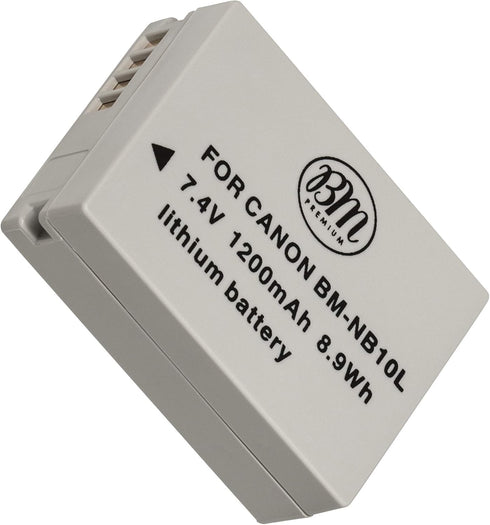BM Premium NB-10L Battery for Canon PowerShot G15, G16, G1 X, G3-X, SX40 HS, SX50 HS, SX60 HS