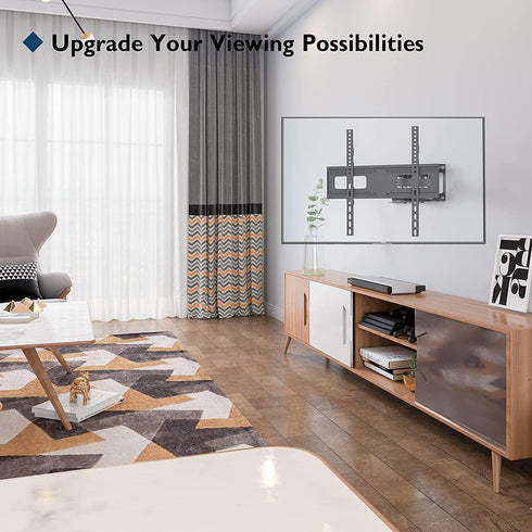 BONTEC 23-70 Inch 99 lbs, 400x400mm, 16" Full Motion TV Wall Mount for TVs, Hold up to Max VESA Swivel Tilt Dual Arms