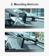 Car Dash Mount Universal Suction Cup Mounting Bracket Fixed on Windshield or Dashboard,Suitable for 7"/ 9"/ 10" Portable Apple CarPlay/Android auto Screen Monitor backplane Carabiner Height of 0.5in