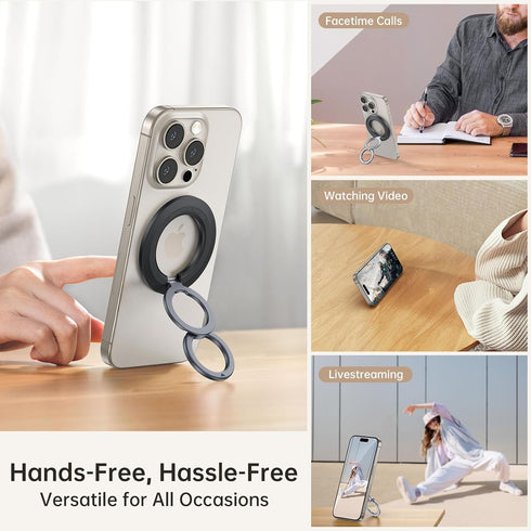 SYNCWIRE for MagSafe Ring Holder, Magnetic Phone Ring Holder Magnet Cell Phone Grip Finger Ring Kickstand Compatible with iPhone 15 14 13 12 Pro Max fits MagSafe Accessories