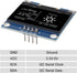 AITRIP 3PCS 1.3 Inch I2C 128x64 SH1106 IIC OLED Display Module Pixel Screen Module with Breadboard Jumper Wires M/F M/M