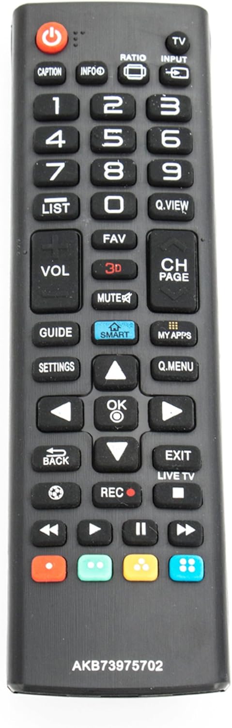 New AKB73975702 Remote for LG LCD LED HDTV Smart 3D TV - Fits Multiple Models Including 42LA6200, 55EA9700
