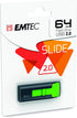 Emtec C450 Flash Drive, 64GB, Black & Green