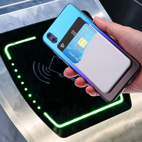 3pcs Cell Phone Card Holder Wallet - Silicone Ultra-Slim Self Adhesive Credit Card ID Wallet Case for Smartphones