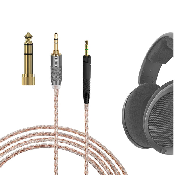 GEEKRIA Apollo Silver-Plated Upgrade Audio Cable – Compatible with Sennheiser HD620S, HD599, HD598 Headphones, 2.5mm