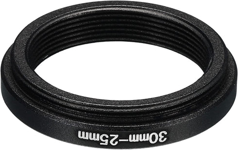 PATIKIL 30mm-25mm Metal Step Down Ring, Camera Lens Filter Adapter Ring for Lenses Hood, Black