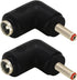 zdyCGTime DC 3.5x1.35mm Male 90 Degree Angle to DC5.5x2.1mm Female Adapter, 5 Volt DC Barrel Power Jack Charging Cable