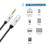 Cable Matters 2-Pack 6 ft Headset Extension Cable (3.5mm/TRRS, Gaming Headset) with Mic Support in Black