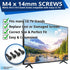 ReplacementScrews M4 14mm Set 4 Screws Compatible with Many LG TV Stands