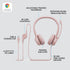 Logitech H390 Wired Headset for PC/Laptop, Stereo Headphones with Noise Cancelling Microphone, USB-A, Rose