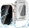 Goton 2 in 1 Waterproof Apple Watch Case for Series 9 8 7, 45mm Anti-Spy Glass Front & Clear Back Bumper.